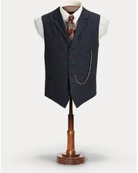 RRL - Herringbone Notch-Lapel Waistcoat - Lyst