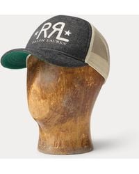 RRL - Ranch Logo Denim Trucker Cap - Lyst