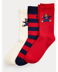 Polo Ralph Lauren - Ralph Lauren Polo Bear Crew Sock 3-Pack - Lyst