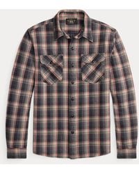 RRL - Plaid Twill Workshirt - Lyst