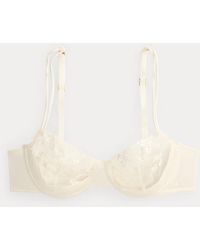 Ralph Lauren - Embroidered Mesh & Satin Bra - Lyst