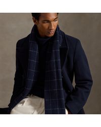 Polo Ralph Lauren - Windowpane Plaid Wool-Blend Scarf - Lyst