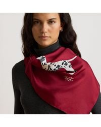 Ralph Lauren - Dog Silk Square Scarf - Lyst