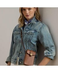 Ralph Lauren - Umhänge-Techniktasche Tanner Aus Leder - Lyst