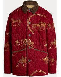 Polo Ralph Lauren Twill-Mantel mit Reiterdruck - Rot