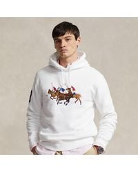 Polo Ralph Lauren - Fleece-Kapuzenpullover mit Dreifach-Pony - Lyst