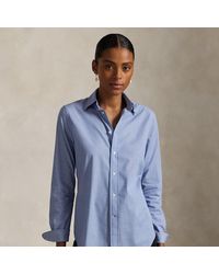 Ralph Lauren - End-On-End Stretch Slim Fit Cotton Shirt - Lyst