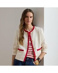 Ralph Lauren - Two-Tone Linen-Blend Twill Blazer - Lyst
