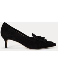 Ralph Lauren - Adrienne Suede Kiltie Pump - Lyst