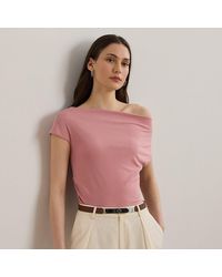 Ralph Lauren - Petite - Maglia a spalle scoperte in jersey - Lyst