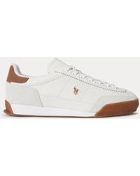Ralph Lauren - Hester Leather-Suede Trainer - Lyst