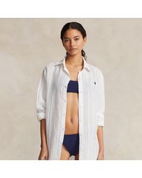 Polo Ralph Lauren - Linen-cotton Shirt Cover-up - Lyst