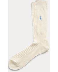 Ralph Lauren - Ribbed Cotton Dress Socks - Lyst