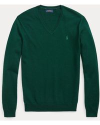 Homme Vêtements Pulls et maille Pulls col en v Pullover Coton Alpha Studio pour homme en coloris Vert 