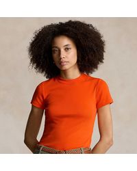 Polo Ralph Lauren - Maglietta in cotone a coste Slim-Fit - Lyst