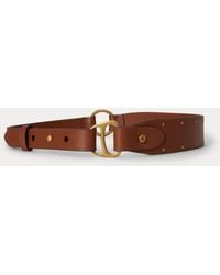 Ralph Lauren - Equestrian D-Ring Studded Leather Belt - Lyst