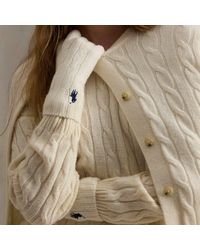Polo Ralph Lauren - Cable-Knit Wool-Cashmere Gloves - Lyst