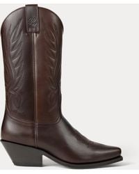 Ralph Lauren - Chilton Mm Vachetta Cowboy Boot - Lyst