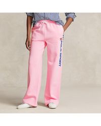 Polo Ralph Lauren - Fleece Wide-leg Athletic Trouser - Lyst