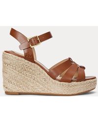 Ralph Lauren - Soffia Calfskin Espadrille - Lyst