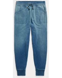 RRL - Indigo French Terry Tracksuit Bottoms - Lyst