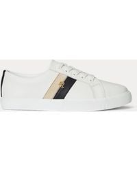 Ralph Lauren - Ralph Lauren Janson Ii Color-Blocked Leather Sneaker - Lyst