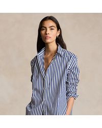 Polo Ralph Lauren - Camicia oversize cotone stretch a righe - Lyst