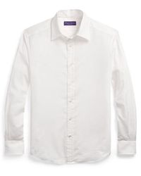 Ralph Lauren Purple Label - Hemd mit Fischgratmuster - Lyst