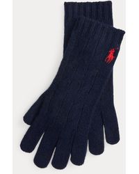Polo Ralph Lauren - Cable-Knit Wool-Cashmere Gloves - Lyst