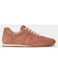 Ralph Lauren - Dani Suede & Leather Low-Profile Trainer - Lyst