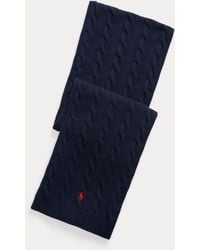 Polo Ralph Lauren - Cable-Knit Wool-Cashmere Scarf - Lyst