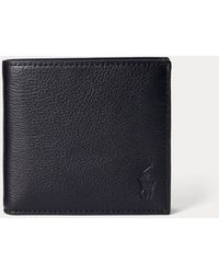 Polo Ralph Lauren - Pebbled Leather Billfold Coin Wallet - Lyst