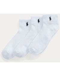 Polo Ralph Lauren - Half-Cushioned Sport Ankle Sock 3-Pack - Lyst