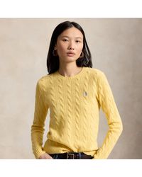 Polo Ralph Lauren - Cable Wool-Cashmere Crewneck Jumper - Lyst