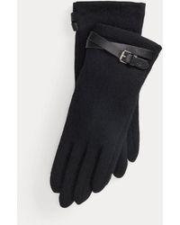 Ralph Lauren - Ralph Lauren Sheepskin-Trim Wool-Blend Tech Gloves - Lyst