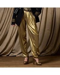 Ralph Lauren Collection - Pantaloni Cassidy in georgette laminato - Lyst
