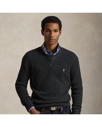 Polo Ralph Lauren - Waffle-Knit Wool-Cotton Jumper - Lyst