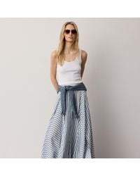 Ralph Lauren - Shamus Striped Linen Maxiskirt - Lyst
