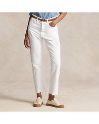 Polo Ralph Lauren - Jeans corti Relaxed Straight a vita alta - Lyst