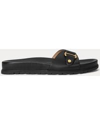 Ralph Lauren - Tasha Leather Slide Sandal - Lyst