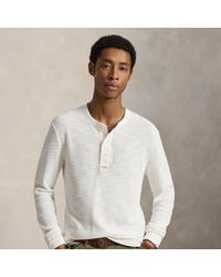 Polo Ralph Lauren - Waffle-Knit Henley Shirt - Lyst