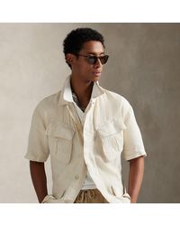 Ralph Lauren - Garment-Dyed Slub Linen Overshirt - Lyst