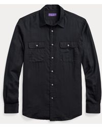 Herren Bekleidung Hemden Business Hemden Ralph Lauren Purple Label Baumwolle Fil-à-Fil-Hemd in Lila für Herren 