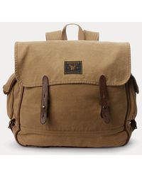RRL - Leather-trim Canvas Backpack - Lyst