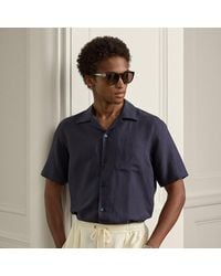 Ralph Lauren - Silk-Linen Camp Shirt - Lyst