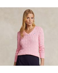 Polo Ralph Lauren - Cable-knit V-neck Jumper - Lyst