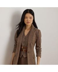 Ralph Lauren - Glen Plaid Cotton-Blend Blazer - Lyst