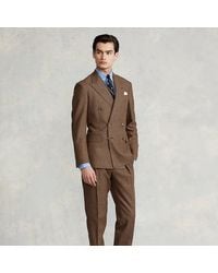 Ralph Lauren Polo Houndstooth Wool Suit - Brown
