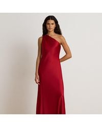 Ralph Lauren - Satin Charmeuse One-Shoulder Gown - Lyst