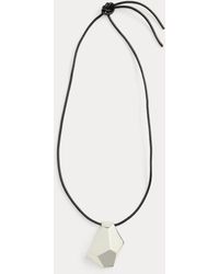 Ralph Lauren - Geometric-Tone Leather Necklace - Lyst